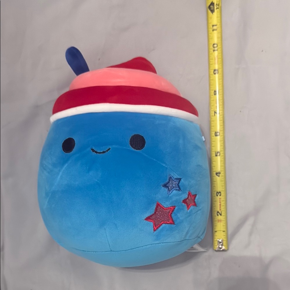 Squishmallows Blue and Red Slushy Stuffed Animal.